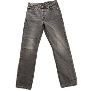 Levi's Premium 501 Jeans Men's 30x32 Gray Black Button Fly 100% Cotton